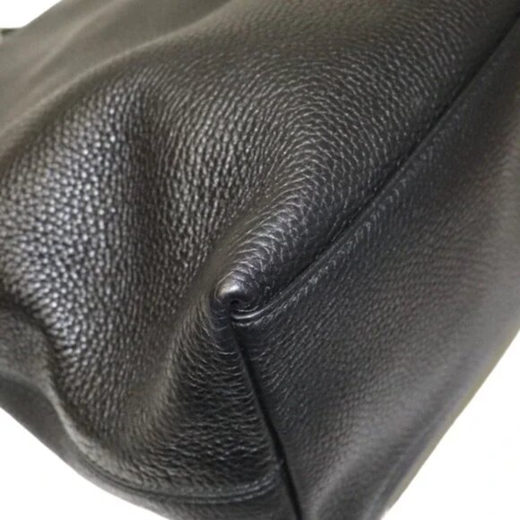 GUCCI Soho Interlocking G Chain Bag Shoulder Tote Leather Black - Picture 4 of 9